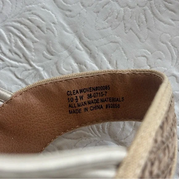 Comfortview Multicolor Braided Clea Espadrille Wedge Sandal, Size 10.5 Wide - Picture 16 of 16